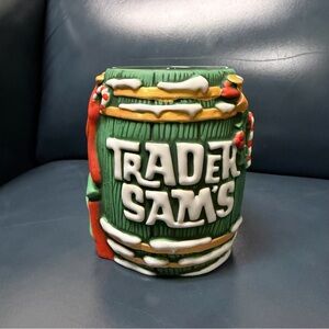 Disney Trader Sam's Holiday Rum Green Barrel Mug- 2024